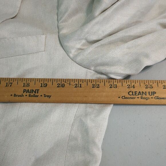 ARNOLD BRANT Mens 100% Bamboo Herringbone Blazer 42 r suit jacket coat - Picture 4 of 8